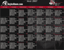Doyles Room May tournaments schedule - click to enlarge