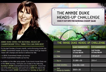 the annie duke heads up challenge